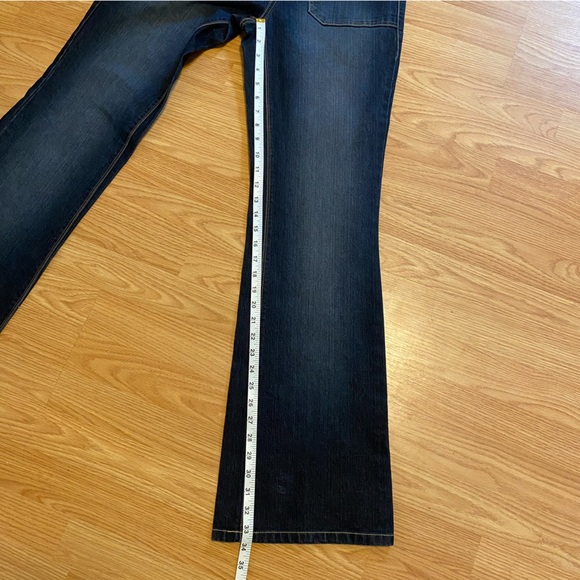 Jacob connexion mid rise bootcut jeans size 28 flare denim patch pockets Y2K - Picture 9 of 14